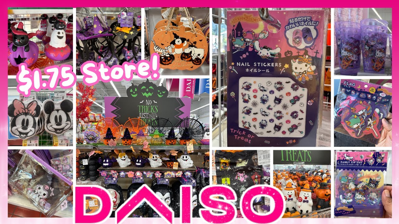 Sanrio characters, including Hello Kitty, are seen on display during the  grand opening of Daiso …