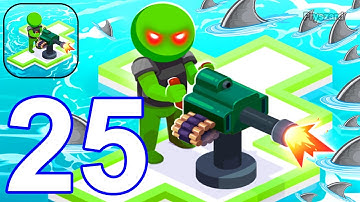 War of Rafts: Crazy Sea Battle - Gameplay Walkthrough Part 25 Raft Army Commander (Android,iOS)