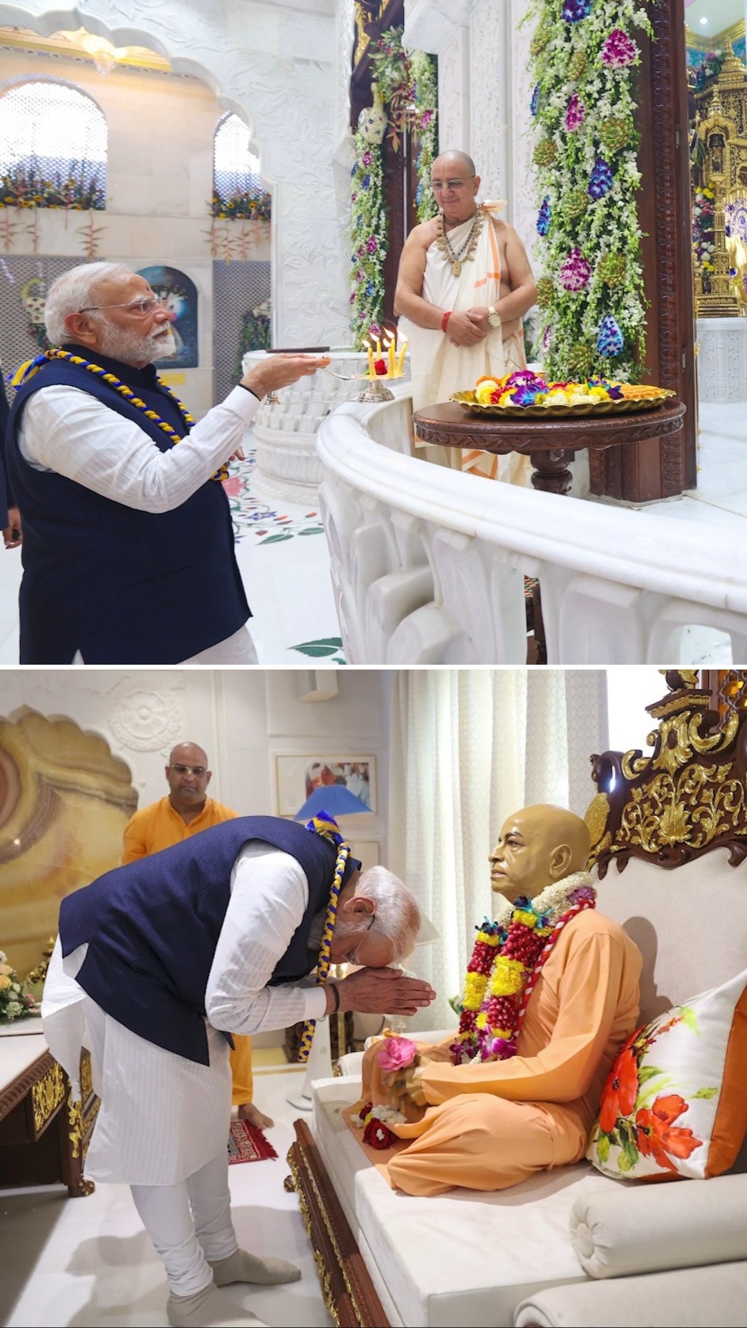 PM Modi pays tributes to ISKCON founder Srila Prabhupada Swami at ISKCON in Mumbai | #shorts