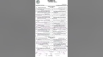 Physics 9 SSC-1 Annual Paper Paper 2025 | Federal Board |#@studycorner373