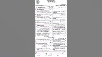 Physics 9 SSC-1 Annual Paper Paper 2025 | Federal Board |#@studycorner373