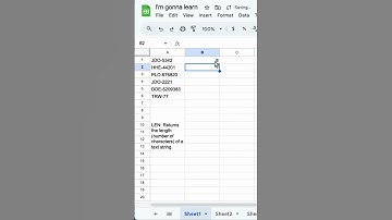 How to Use LEN Function in Google Sheets
