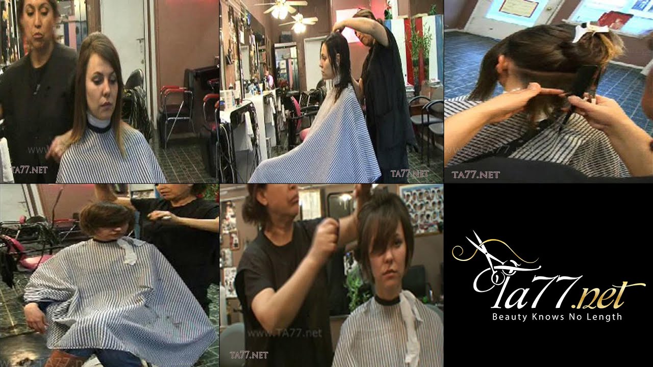 Nadia - Pt 1: Bob Cut w/ Bangs on Young Model (Free Video)