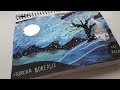 ART JOURNAL Using Amsterdam Pearl Set / Black Background - Aurora Borealis