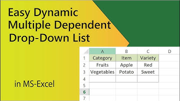 Easy Method to Create Multiple Dependent Drop-Down Lists in Excel | Step-by-Step Tutorial | Dynamic