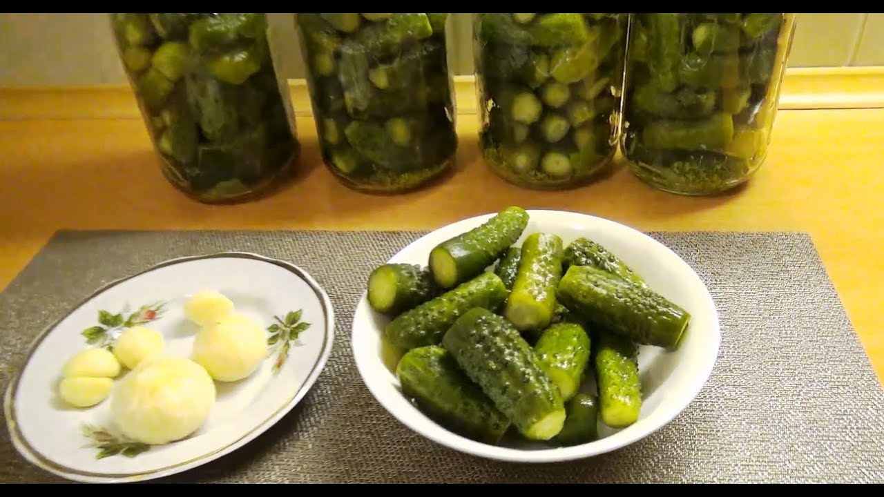 Мариную малосольные огурцы на зиму. Вкусные и хрустящие, с ароматом чесночка! Эп. № 137