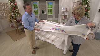 Charles Gallen 54 X 14 Table Runner With Embroidery On Qvc Videos