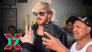 Logan Paul Mobbed By Fans Following The Fanatics Flag Football Classic At BMO Stadium