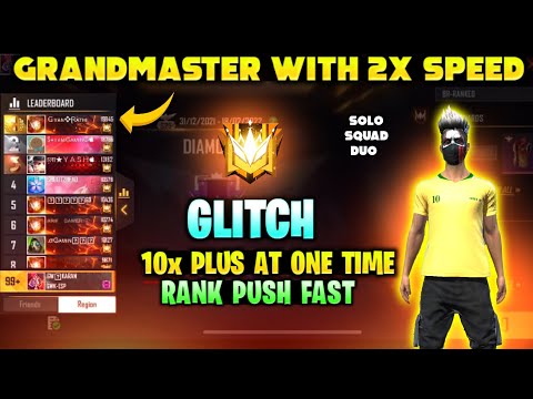 10x Speed Rank Push Glitch⚡|| Grandmaster Global Top 1 Using Glitch || Double Rank Plus Glitch