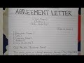 How to Write An Agreement Letter Template & Sample | Writing Practices