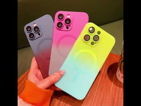 Силиконовый чехол "Luxury Gradient" with MagSafe для Apple iPhone 15 Pro Розово-фиолетовый