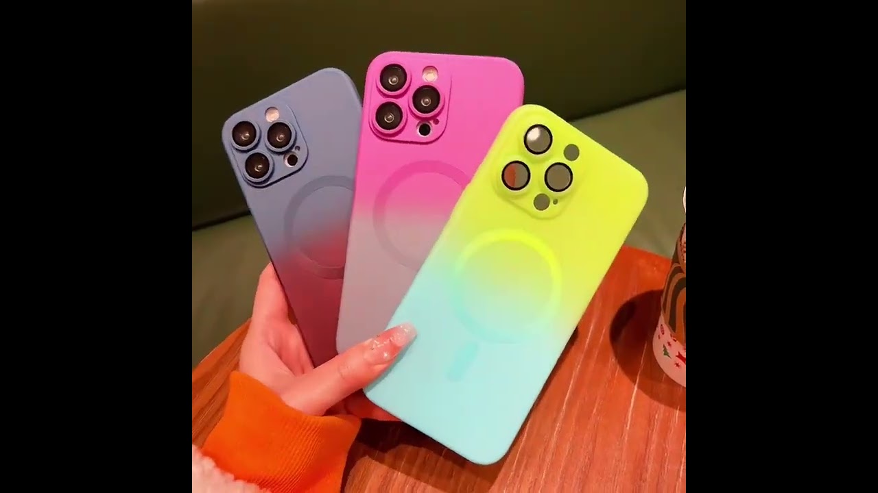 Силиконовый чехол "Luxury Gradient" with MagSafe для Apple iPhone 11 Pro Сине-бордовый