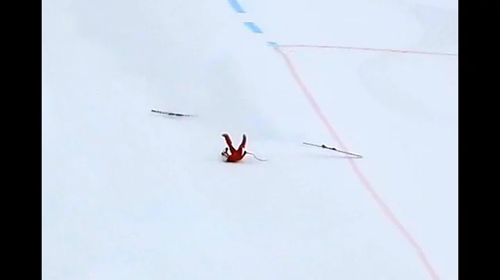 HIGH SPEED SKI CRASH - spectacular fail over 170kph - Bastien Montes