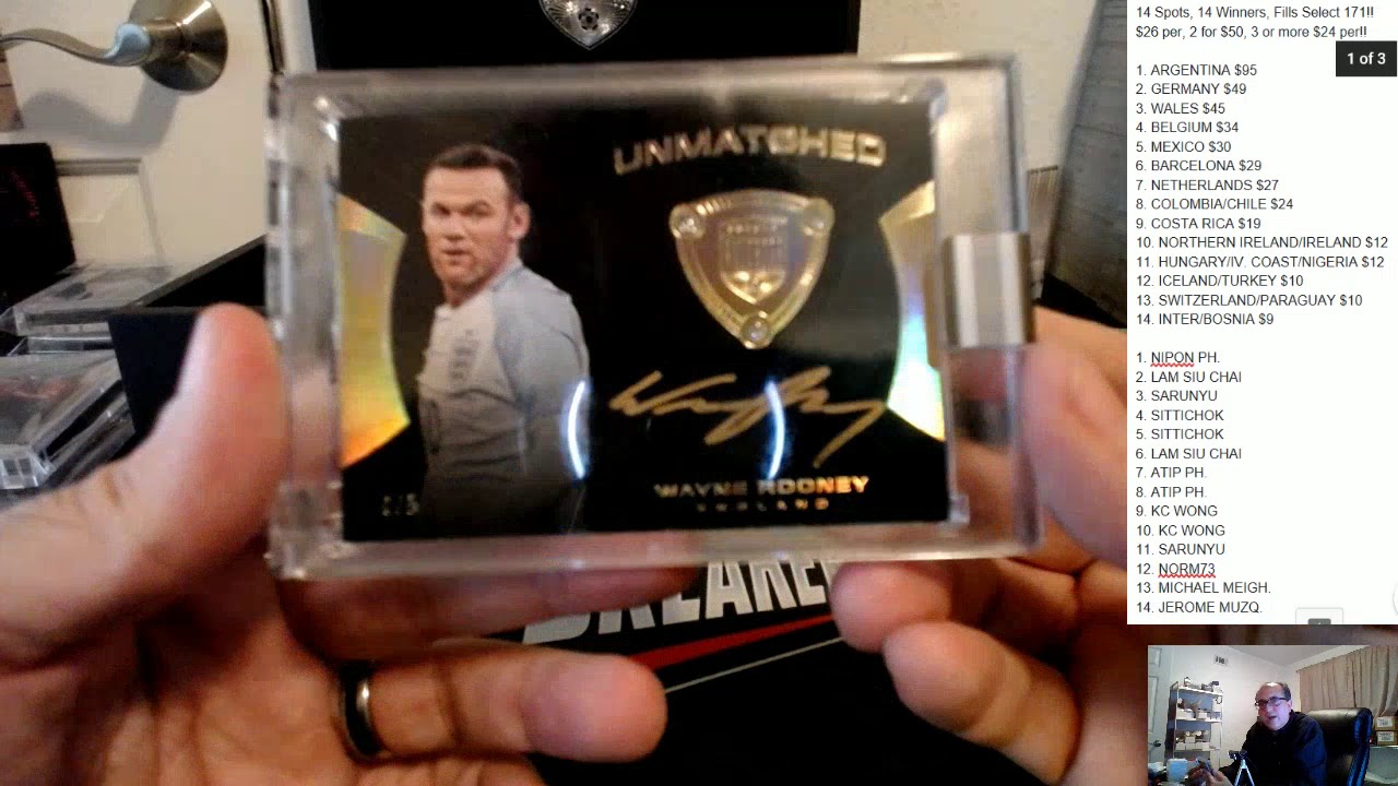 2018 PANINI EMINENCE SOCCER 1 BOX PICK YOUR PLAYER PYP CASE BREAK #48 football score