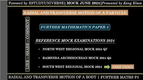 RADIAL AND TRANSVERSE MOTION TUTORIAL PART 2 | 0775 F.MATHS MECHANICS
