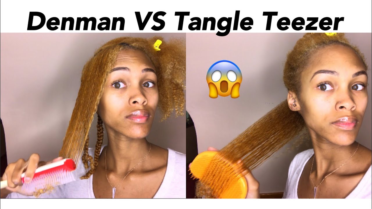 Denman Brush Vs Tangle Teezer On Natural Hair Youtube