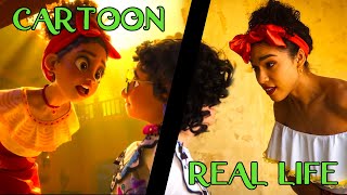 We Don't Talk About Bruno - Cartoon vs REAL LIFE Resimi