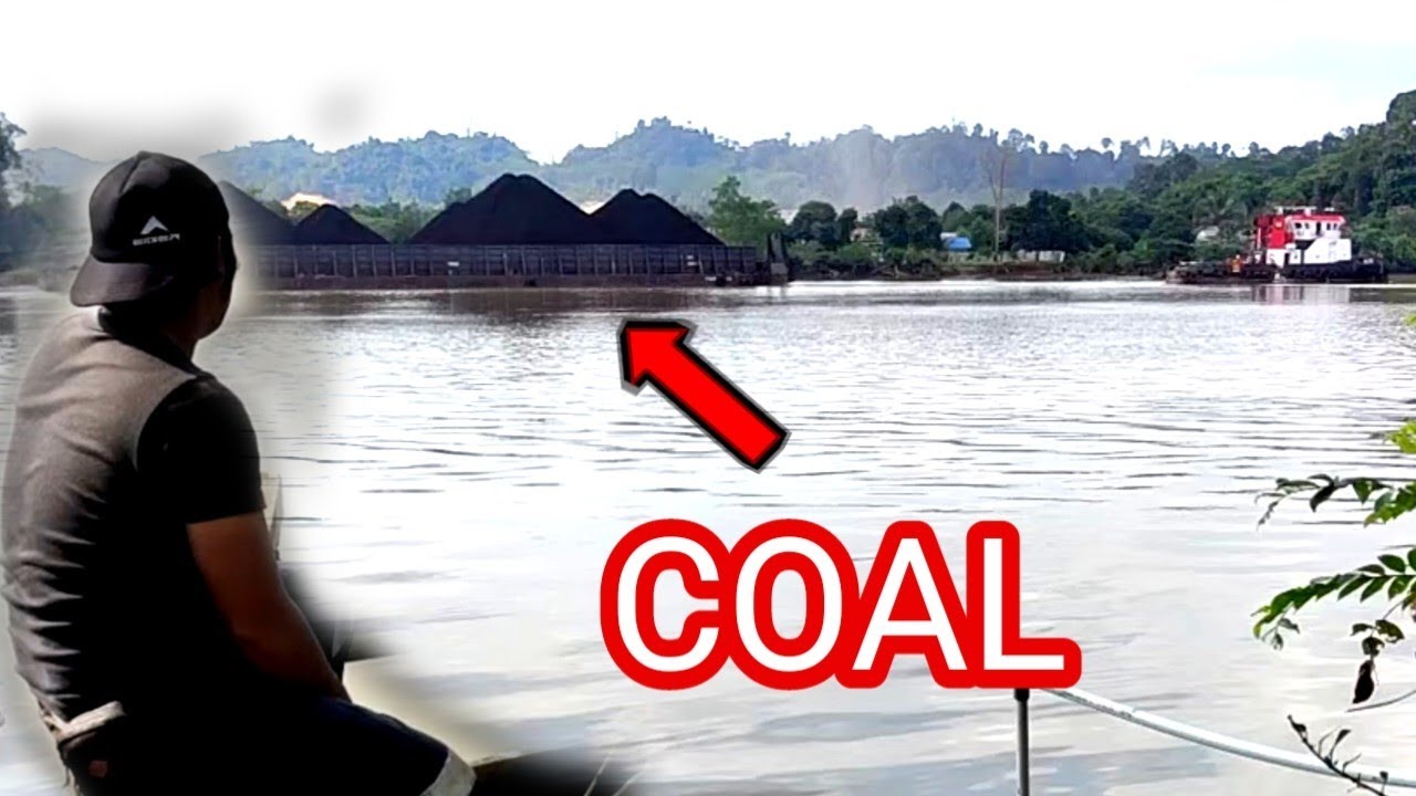 relaxing on the river bank of the coal barge trails while fishing - YouTube