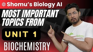 CSIR NET life science unit 1 important topics for Biochemistry | Shomu