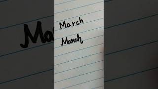How to ✍️ 'March' in cursive #shorts #cursivewriting