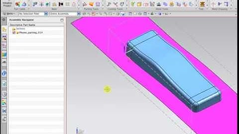 NX Mold Wizard Activity 12 - Create a parting line from a part face (Short Video & No Sound)