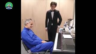 Dimash e Andrea Bocelli - bastidores do show do maestro Igor Krutoy (legendas em Português)