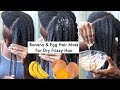 Banana & Egg Hair Mask For Dry, Frizzy, Damaged Hair |MAXIMUM HYDRATION GUARANTEED!!😊
