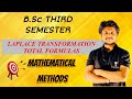 Formulas for Laplace transformation II Mathematical Methods II B.Sc. Third Semester II