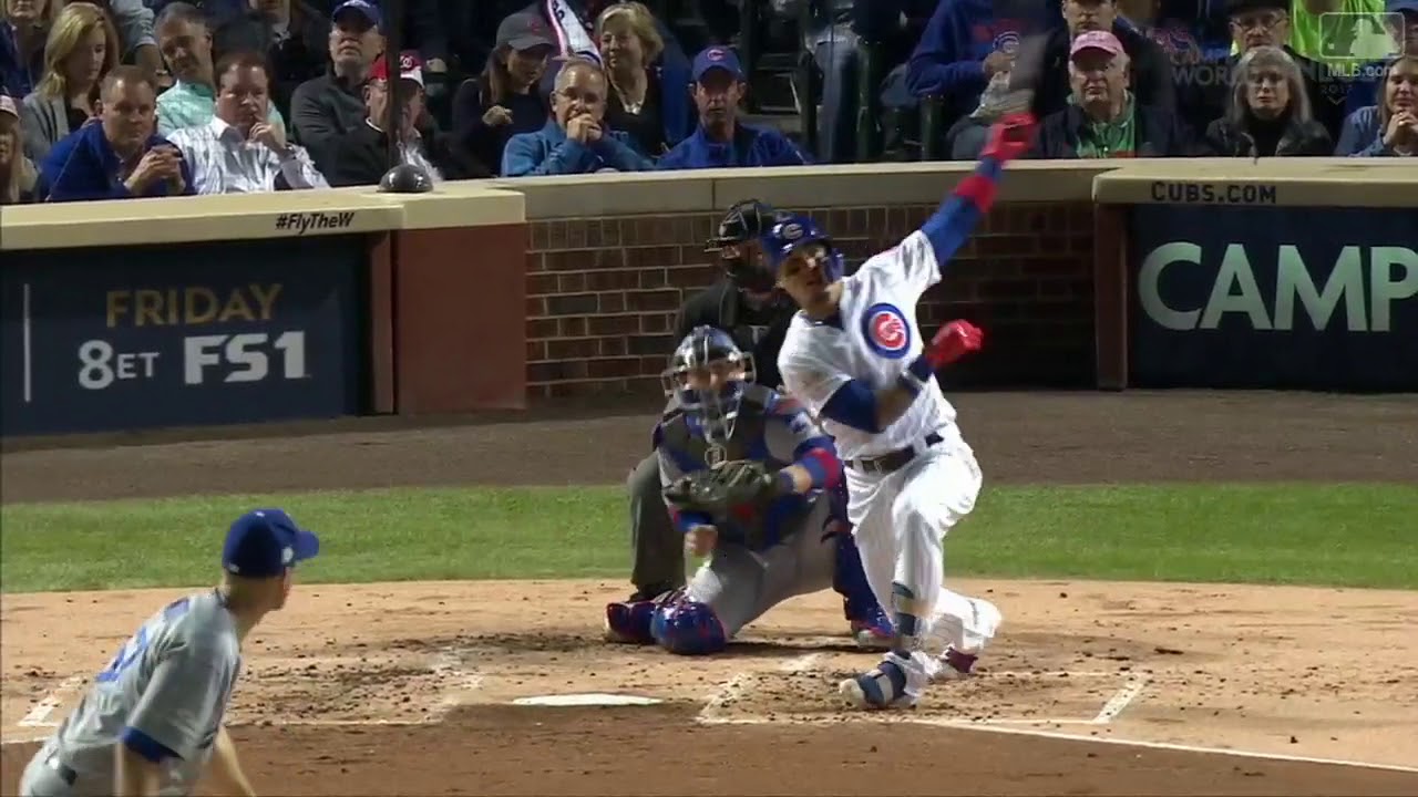 Javier Baez Hit Two Home Run Postseason 2017 Game 4 Youtube