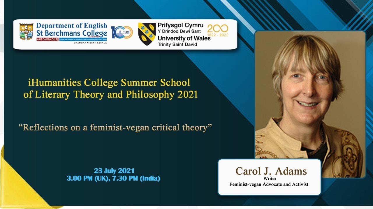 Reflections on a Feminist- vegan Critical Theory |carol J Adams - YouTube