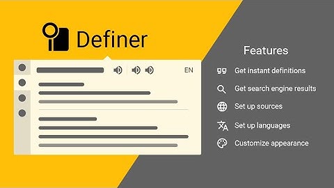Definer Popup Dictionary And Translator Browser Extension