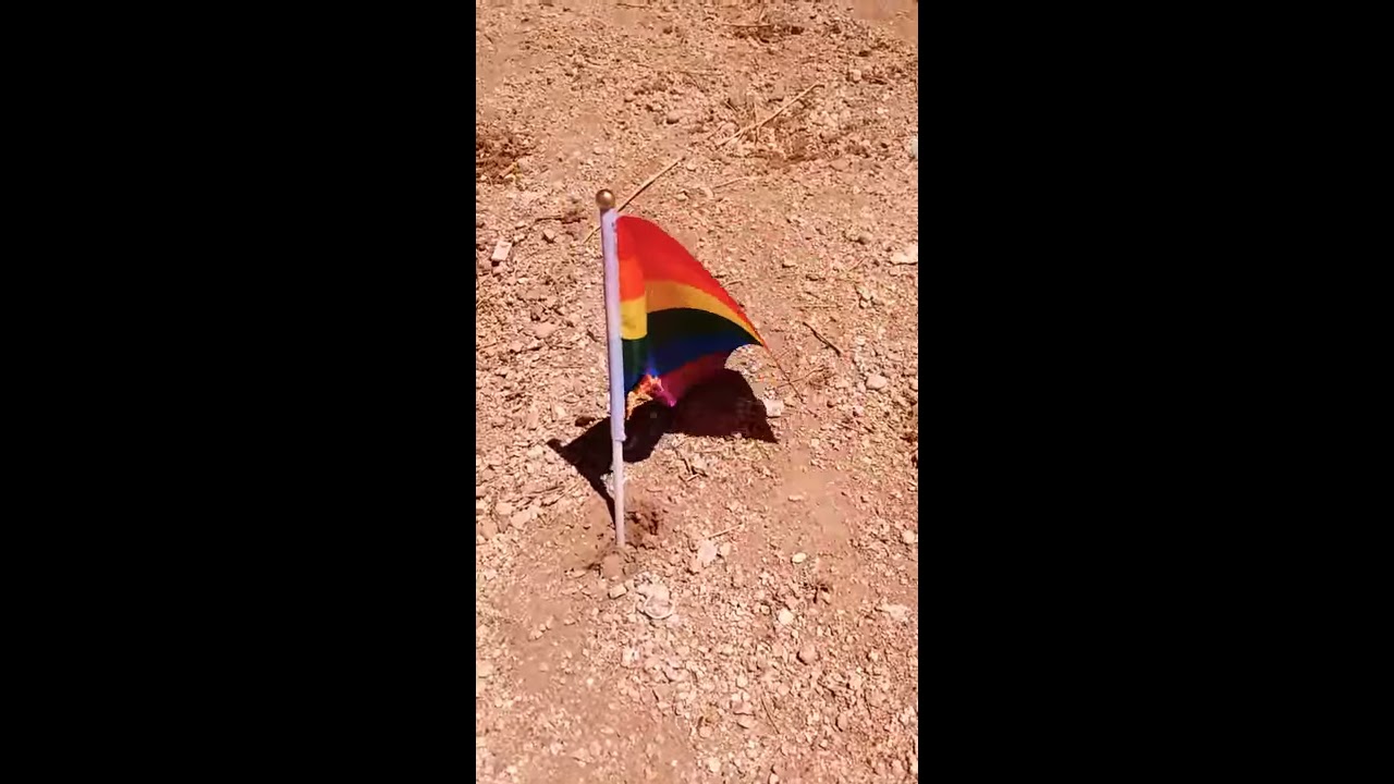 Burning LGBTQ Flag