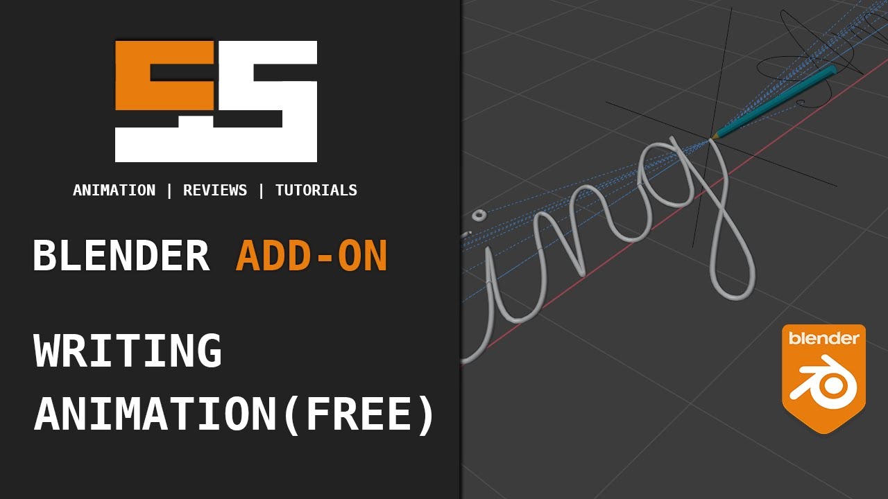Håndskrift sejr formel Blender Add-on Overview: Writing Animation (free) - YouTube