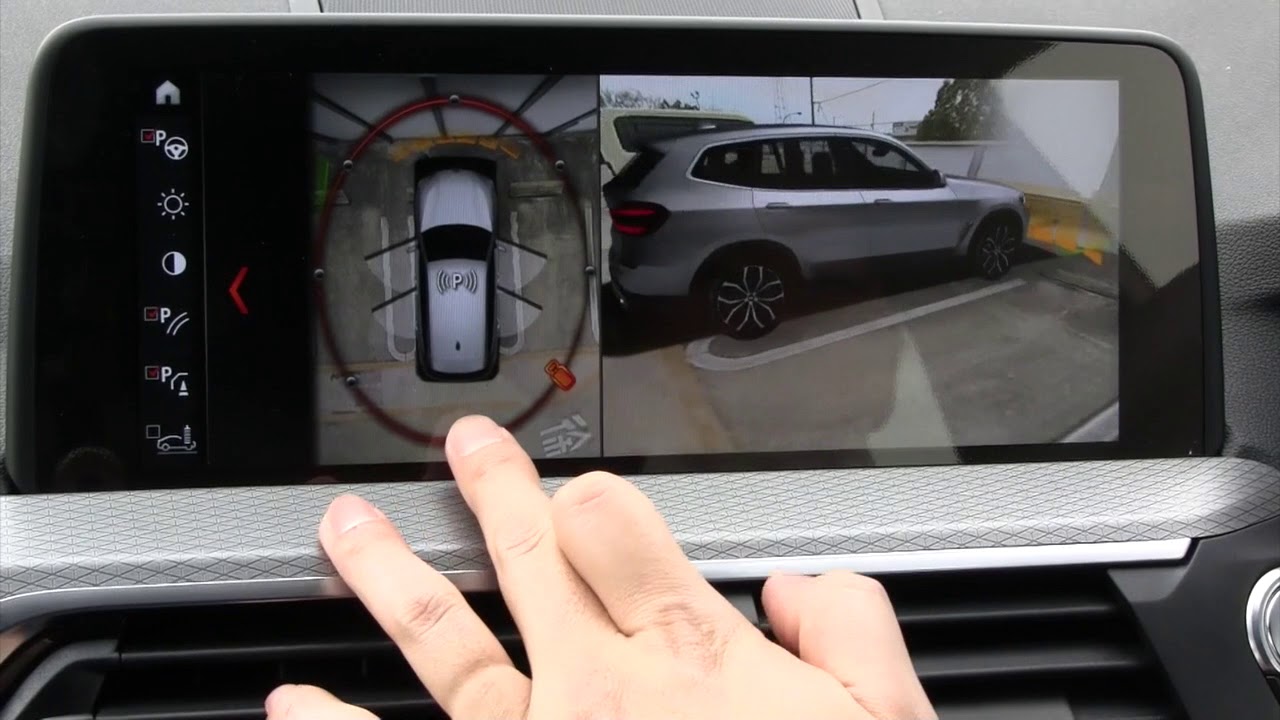 BMW 360度 どの角度からも車を映し出す コーナーセンサー機能の使い方！ X3 G01 基本操作方法 YouTube