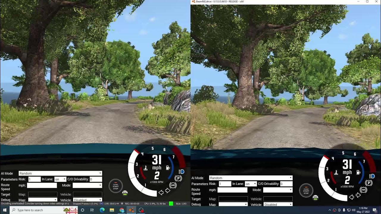 OBS Vs BeamNG Record YouTube