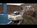 Liebherr 944 working at the outdoor pool
