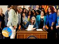 Arizona abortion ban repeal signed by Gov. Katie Hobbs, but 1864 law will linger for months.