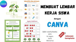 Membuat lembar kerja siswa dengan canva - gratis ratusan template !!
