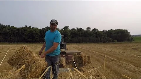 Baling More Small Square Bales Of Oats Straw!