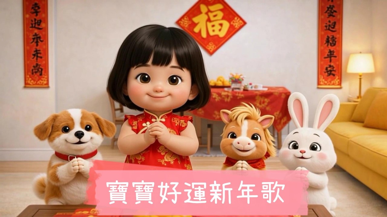 寶寶好運新年歌｜馬年新年歌｜新年兒歌｜過年童謠｜恭喜發財歌曲｜拜年歌
