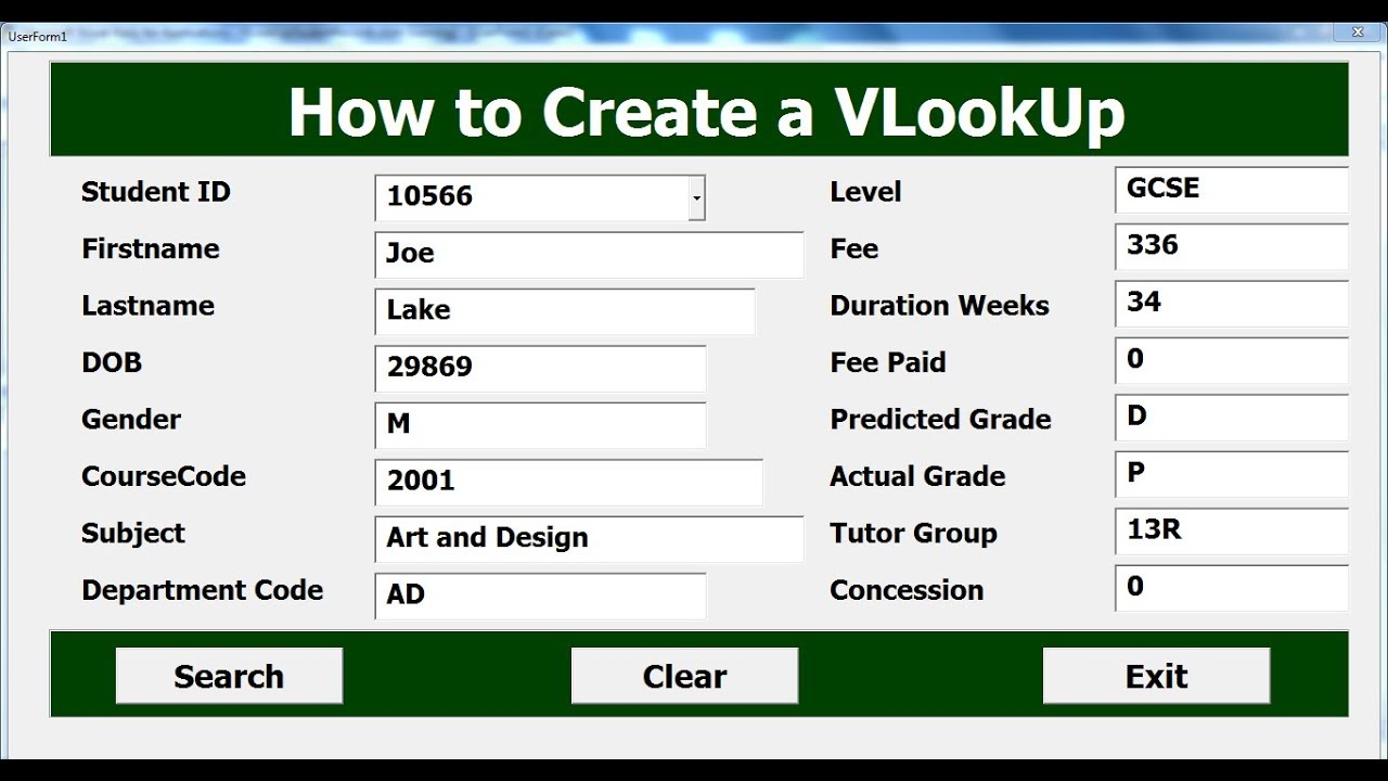 how-to-create-vlookup-function-in-excel-ing-vba-youtube