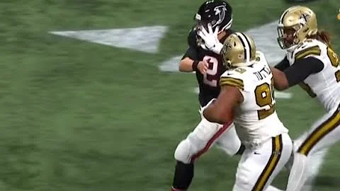 Saints-Falcons, never forget: Shy Tuttle's stiff a...