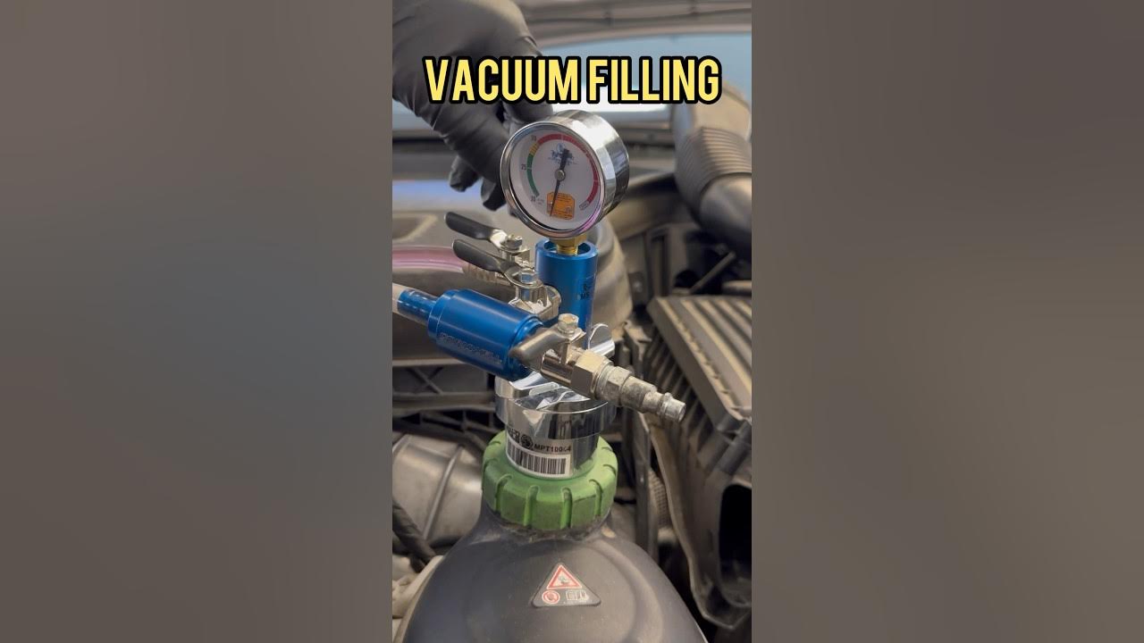 Vacuum bleeding the coolant system on a MercedesBenz mercedes 