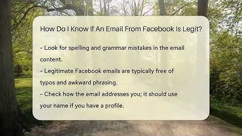 How Do I Know If An Email From Facebook Is Legit? - Everyday-Networking