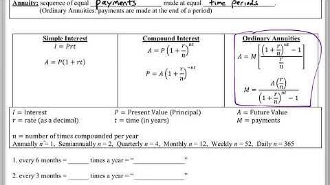 Math 118 : 3.5 #1, #2 (Mathematical Explorations Tutorial : Annuities)
