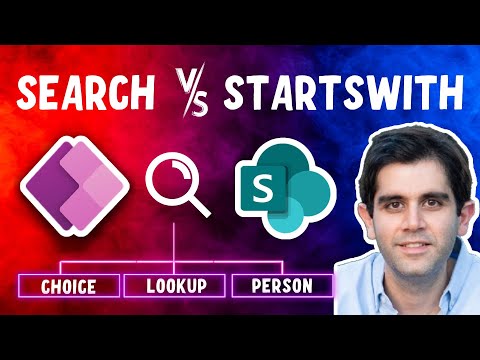 Power Apps Search Vs StartsWith in SharePoint Lists | Delegable Function Selection for Search