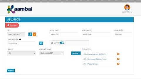 Tutorial para Director o Usuario Administrador / Alta y modificación de docentes