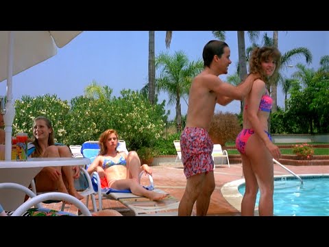 Young CRYSTAL BERNARD 80s Bikini at Pool with Friends 1080P BD @CelebritySpandexHD