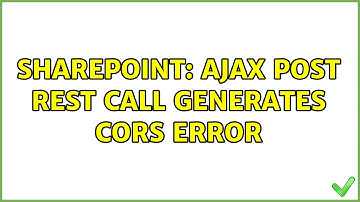 Sharepoint: AJAX POST REST call generates CORS error