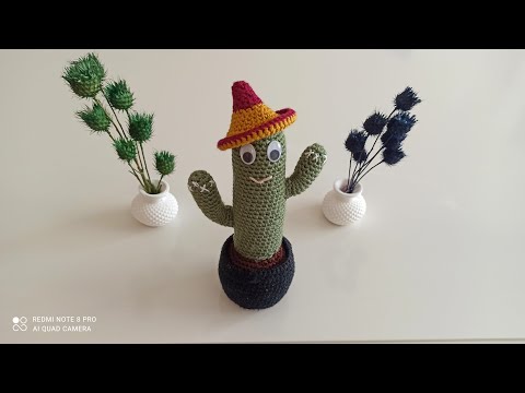 EL ÖRGÜSÜ KAKTÜS YAPIMI 🌵 AMİGURUMİ KAKTÜS YAPIMI 🧶 ÇOK ŞAHANE OLDU 🙈 |  @AnneminElleri